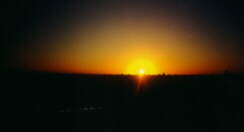 Sonnenuntergang vom Zeltlager aus